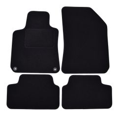 Tapis De Sol Noir Velours Sur Mesure Pour Peugeot 308 II 2014-2021, Ajustement précis, Base Antidérapante, Renforcée Dans la Zone de la Pédale