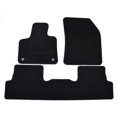 Tapis De Sol Noir Velours Sur Mesure Pour Peugeot 3008 depuis 2017, Ajustement précis, Base Antidérapante, Renforcée Dans la Zone de la Pédale