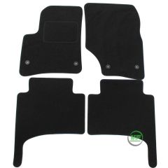 Tapis De Sol Noir Velours Sur Mesure Pour Peugeot Porsche Cayene 2002-2010 4-Pcs-Bef.Oval, Ajustement précis, Base Antidérapante, Renforcée Dans la Zone de la Pédale