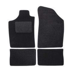 Tapis De Sol Noir Velours Sur Mesure Pour Renault Clio 1 1990-1998, Ajustement précis, Base Antidérapante, Renforcée Dans la Zone de la Pédale