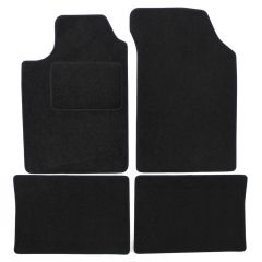 Tapis De Sol Noir Velours Sur Mesure Pour Renault Clio 2 1998-2005, Ajustement précis, Base Antidérapante, Renforcée Dans la Zone de la Pédale