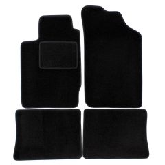 Tapis De Sol Noir Velours Sur Mesure Pour Renault Thalia 2001-2008, Ajustement précis, Base Antidérapante, Renforcée Dans la Zone de la Pédale