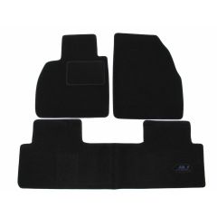 Tapis De Sol Noir Velours Sur Mesure Pour Renault Scenic 2 2009-2016, Ajustement précis, Base Antidérapante, Renforcée Dans la Zone de la Pédale