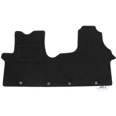 Tapis De Sol Noir Velours Sur Mesure Pour Renault Trafic depuis 2014, Ajustement précis, Base Antidérapante, Renforcée Dans la Zone de la Pédale