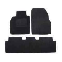 Tapis De Sol Noir Velours Sur Mesure Pour Renault Scenic 2 2003-2009, Ajustement précis, Base Antidérapante, Renforcée Dans la Zone de la Pédale