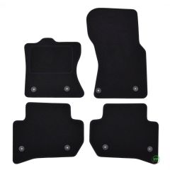 Tapis De Sol Noir Velours Sur Mesure Pour Jaguar F-Pace depuis 2016, Ajustement précis, Base Antidérapante, Renforcée Dans la Zone de la Pédale