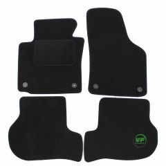 Tapis De Sol Noir Velours Sur Mesure Pour Seat Leon 2006-2012, Ajustement précis, Base Antidérapante, Renforcée Dans la Zone de la Pédale