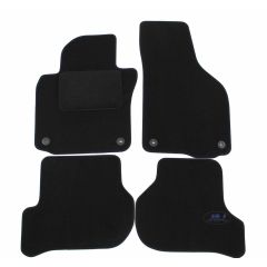 Tapis De Sol Noir Velours Sur Mesure Pour Volkswagen Golf 5, 2004-2008, Golf 6, 6 2009-2013, Ajustement précis, Base Antidérapante, Renforcée Dans la Zone de la Pédale