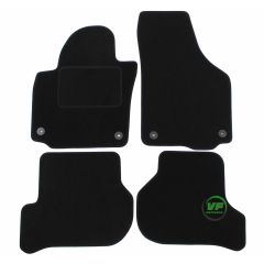 Tapis De Sol Noir Velours Sur Mesure Pour Volkswagen Golf Plus 5, 2005-2013, Ajustement précis, Base Antidérapante, Renforcée Dans la Zone de la Pédale