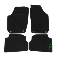 Tapis De Sol Noir Velours Sur Mesure Pour Skoda Fabia 2 2007-2014, Ajustement précis, Base Antidérapante, Renforcée Dans la Zone de la Pédale