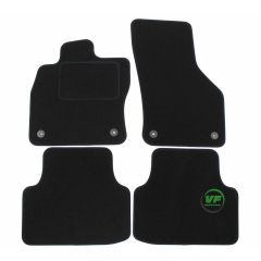 Tapis De Sol Noir Velours Sur Mesure Pour Skoda Octavia 5E depuis 2013, Ajustement précis, Base Antidérapante, Renforcée Dans la Zone de la Pédale