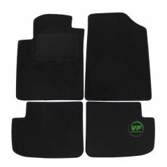 Tapis De Sol Noir Velours Sur Mesure Pour Toyota Yaris 5P. Berlina 1998-2005, Ajustement précis, Base Antidérapante, Renforcée Dans la Zone de la Pédale
