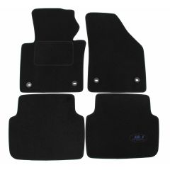 Tapis De Sol Noir Velours Sur Mesure Pour Volkswagen Touran 2003-2010, Ajustement précis, Base Antidérapante, Renforcée Dans la Zone de la Pédale