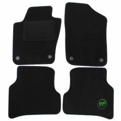 Tapis De Sol Noir Velours Sur Mesure Pour Volkswagen Polo 6R depuis 2009 Bef. Rund, Ajustement précis, Base Antidérapante, Renforcée Dans la Zone de la Pédale