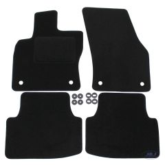 Tapis De Sol Noir Velours Sur Mesure Pour Volkswagen Tiguan depuis 2016, Ajustement précis, Base Antidérapante, Renforcée Dans la Zone de la Pédale