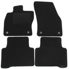 Tapis De Sol Noir Velours Sur Mesure Pour Volkswagen Touran depuis 2016, Ajustement précis, Base Antidérapante, Renforcée Dans la Zone de la Pédale