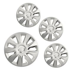 Enjoliveurs de Roue élégants 14" Stratos RC Argent, De 4 Piéce, La Fixation se Fait par Simple Clipsage sur la Jante, Facile à Entretenir