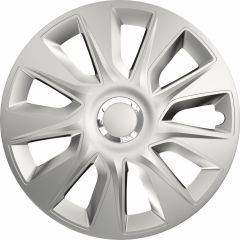 Enjoliveurs de Roue élégants 15" Stratos RC Argent, De 4 Piéce, La Fixation se Fait par Simple Clipsage sur la Jante, Facile à Entretenir