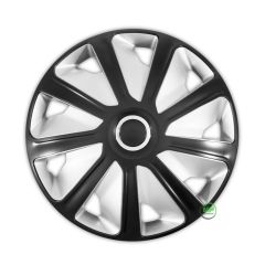 Enjoliveurs de Roue élégants 16" Craft RC Black et Argent, De 4 Piéce, La Fixation se Fait par Simple Clipsage sur la Jante, Facile à Entretenir