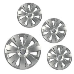 Enjoliveurs de Roue élégants 15" Energy RC Argent, De 4 Piéce, La Fixation se Fait par Simple Clipsage sur la Jante, Facile à Entretenir