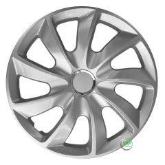 Enjoliveurs de Roue élégants 15" Stig Argent Laqué, De 4 Piéce, La Fixation se Fait par Simple Clipsage sur la Jante, Facile à Entretenir